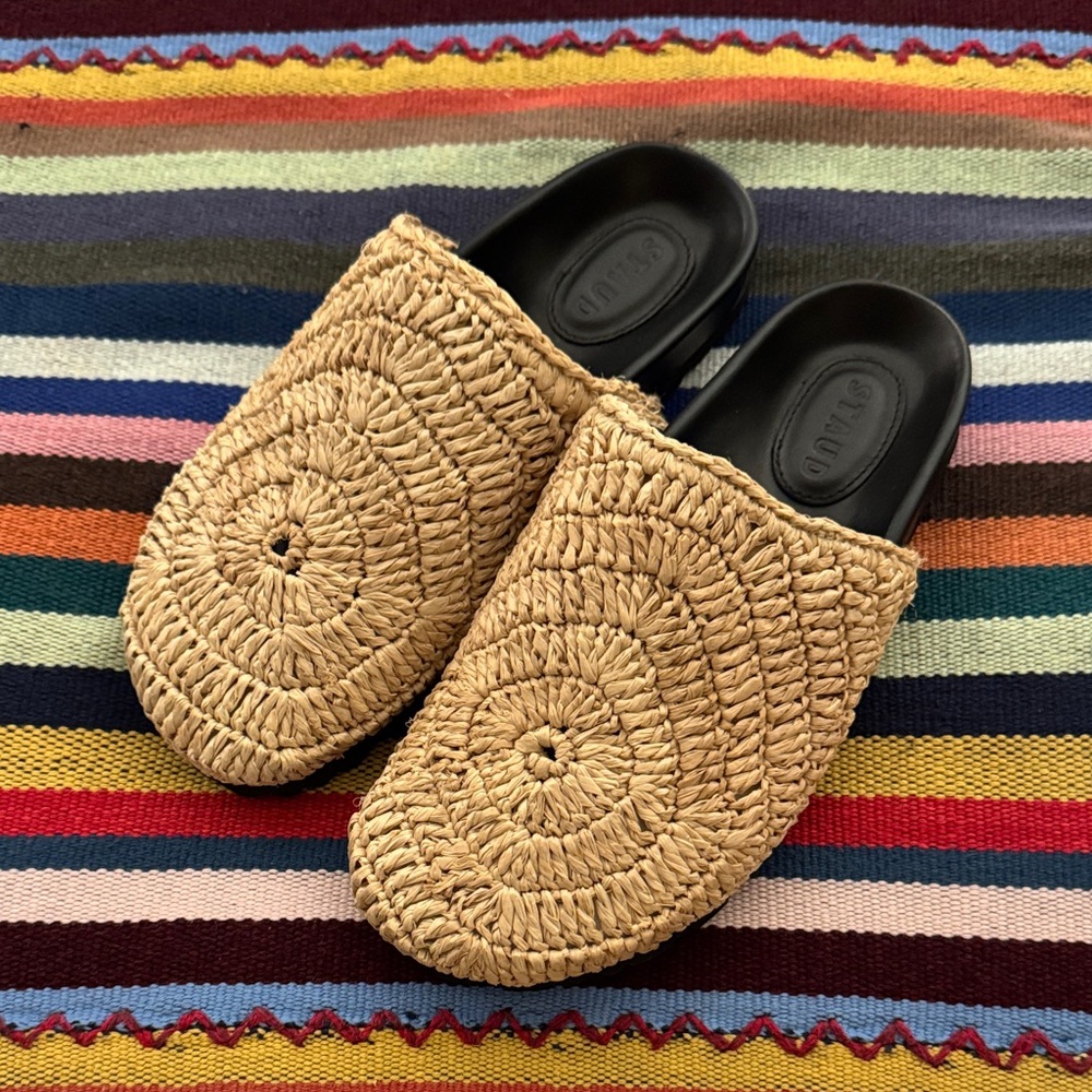 STAUD Dia Raffia Mules Natural Size EU 36 - Picture 6 of 13
